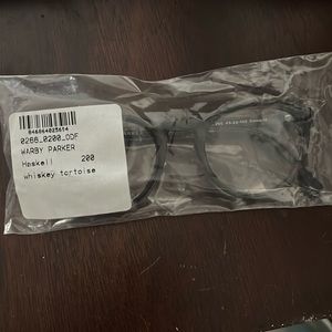 Warby Parker glasses - Haskell Whiskey Tortoise - free case
